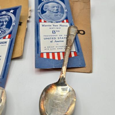 LOT 29: Vintage Wm. Rogers American Presidents Commemorative Silver Plated Spoons