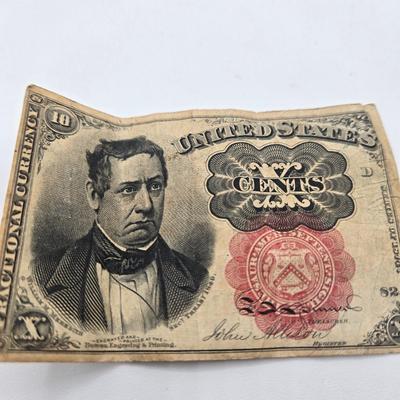 LOT 30: Two 10-Cent Fractional Currency Notes from the Fifth Issue