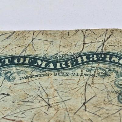LOT 30: Two 10-Cent Fractional Currency Notes from the Fifth Issue