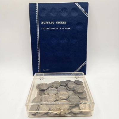 LOT 31: Buffalo Nickel Collection w/ Incomplete Booklet 1913-1938