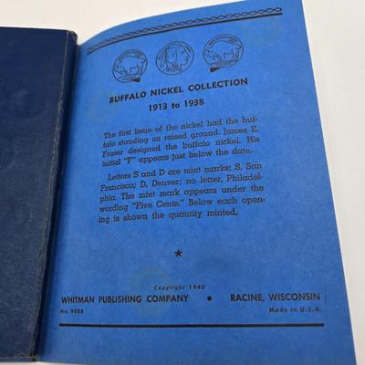 LOT 31: Buffalo Nickel Collection w/ Incomplete Booklet 1913-1938