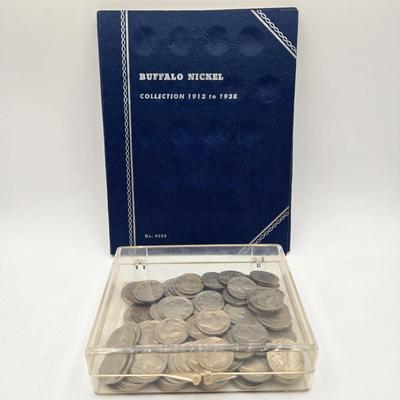 LOT 31: Buffalo Nickel Collection w/ Incomplete Booklet 1913-1938