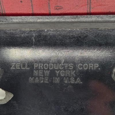 LOT 32: Glass Bank Filled with Wheat Pennies, Cylinder Filled with Steel Pennies and Zell Products Corp. Book Bank with Key Filled with...