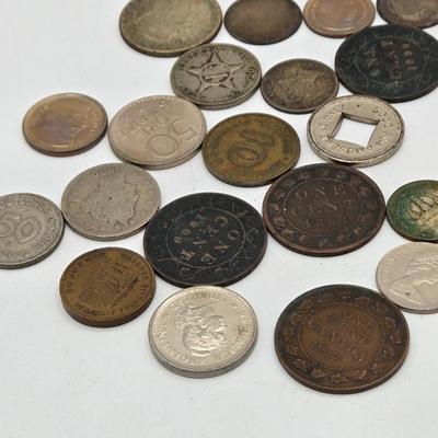 LOT 34: International Currency Collection - Coins and Paper Money Many Different Countries