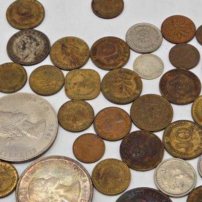 LOT 34: International Currency Collection - Coins and Paper Money Many Different Countries