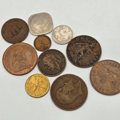 LOT 34: International Currency Collection - Coins and Paper Money Many Different Countries