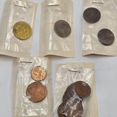 LOT 34: International Currency Collection - Coins and Paper Money Many Different Countries