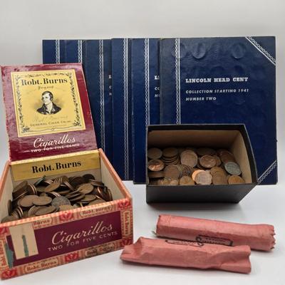 LOT 36:Big Penny Collection - Wheat Pennies and More