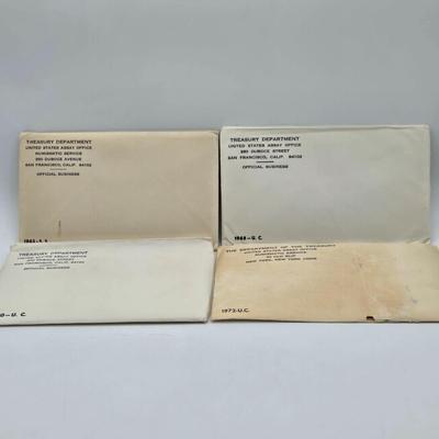 LOT 37: U.S. Mint Uncirculated Coin Sets 1968 (in Sealed Envelope), 1970, & 1972 and 1965 Special Mint Set