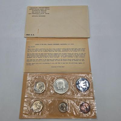 LOT 37: U.S. Mint Uncirculated Coin Sets 1968 (in Sealed Envelope), 1970, & 1972 and 1965 Special Mint Set
