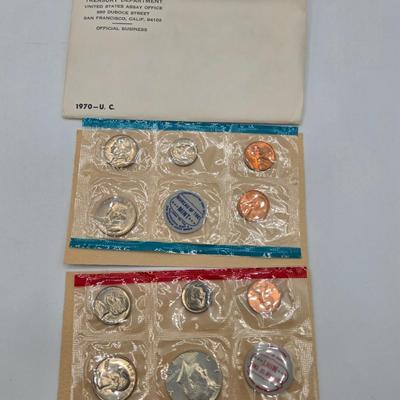 LOT 37: U.S. Mint Uncirculated Coin Sets 1968 (in Sealed Envelope), 1970, & 1972 and 1965 Special Mint Set