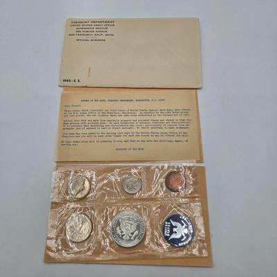 LOT 37: U.S. Mint Uncirculated Coin Sets 1968 (in Sealed Envelope), 1970, & 1972 and 1965 Special Mint Set