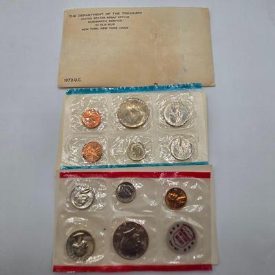 LOT 37: U.S. Mint Uncirculated Coin Sets 1968 (in Sealed Envelope), 1970, & 1972 and 1965 Special Mint Set