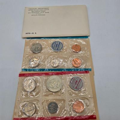 LOT 38: U.S. Mint Uncirculated Coins Sets from 1969, 1970, & 1973 and Special Mint Set 1965