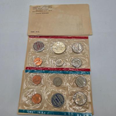 LOT 38: U.S. Mint Uncirculated Coins Sets from 1969, 1970, & 1973 and Special Mint Set 1965
