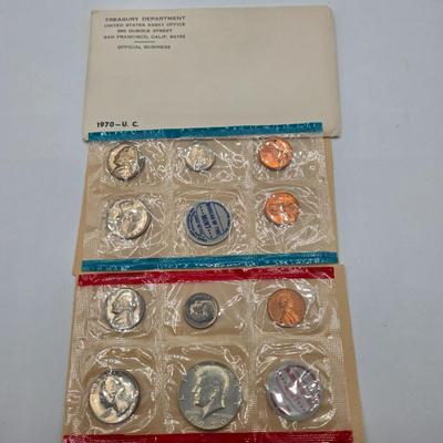 LOT 38: U.S. Mint Uncirculated Coins Sets from 1969, 1970, & 1973 and Special Mint Set 1965