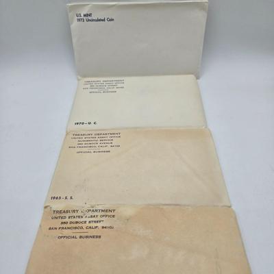 LOT 38: U.S. Mint Uncirculated Coins Sets from 1969, 1970, & 1973 and Special Mint Set 1965