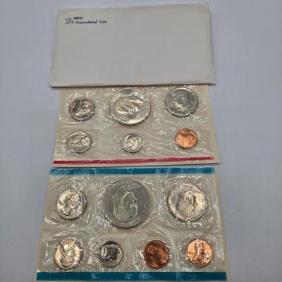 LOT 38: U.S. Mint Uncirculated Coins Sets from 1969, 1970, & 1973 and Special Mint Set 1965