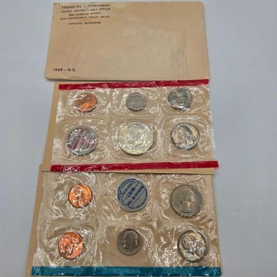 LOT 38: U.S. Mint Uncirculated Coins Sets from 1969, 1970, & 1973 and Special Mint Set 1965