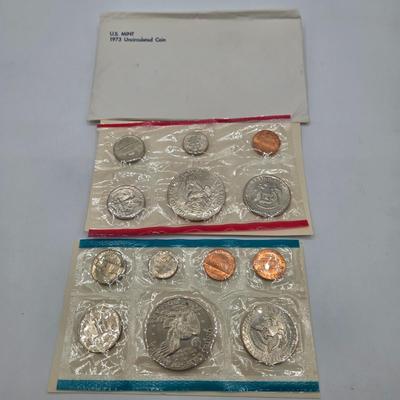 LOT 39: U.S. Mint Uncirculated Coin Sets from 1968 (in Sealed Envelope) , 1970, & 1973 and Special Mint Set from 1965