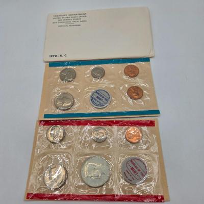 LOT 39: U.S. Mint Uncirculated Coin Sets from 1968 (in Sealed Envelope) , 1970, & 1973 and Special Mint Set from 1965