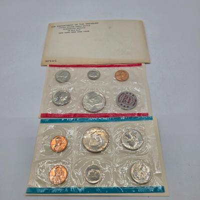 LOT 40: U.S. Mint Uncirculated Coin Sets from 1969, 1972, & 1975, and Special Mint Set from 1965