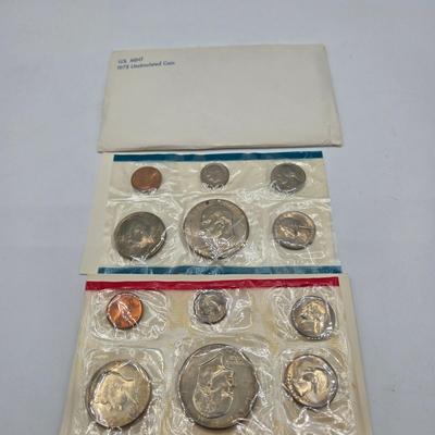 LOT 40: U.S. Mint Uncirculated Coin Sets from 1969, 1972, & 1975, and Special Mint Set from 1965