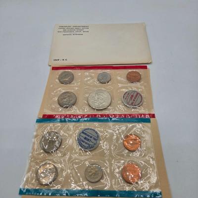 LOT 40: U.S. Mint Uncirculated Coin Sets from 1969, 1972, & 1975, and Special Mint Set from 1965