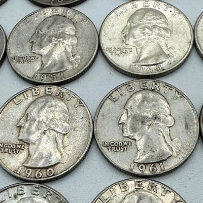 LOT 45: 90% Silver Quarters (40)