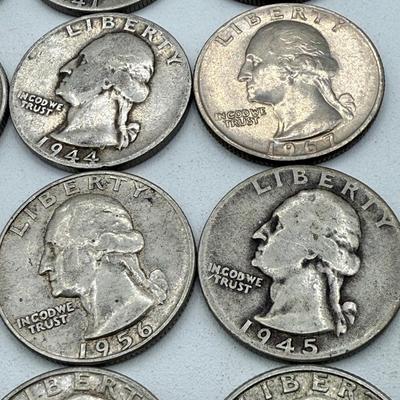 LOT 45: 90% Silver Quarters (40)