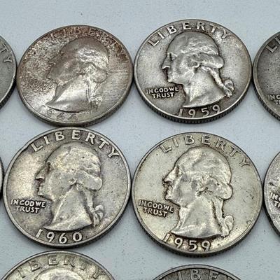 LOT 45: 90% Silver Quarters (40)