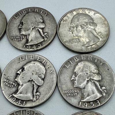 LOT 45: 90% Silver Quarters (40)