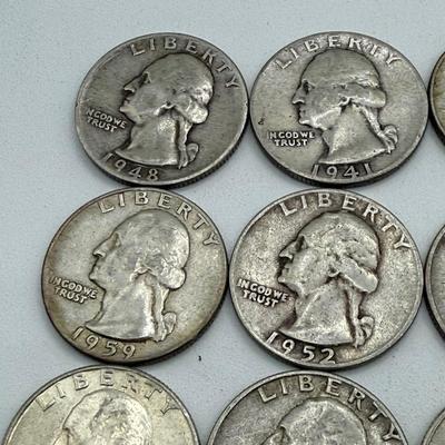 LOT 45: 90% Silver Quarters (40)