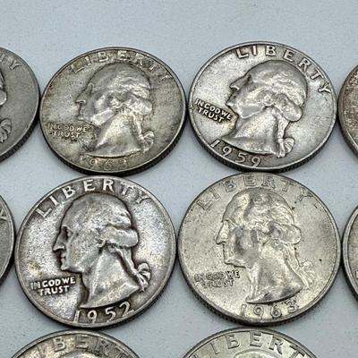 LOT 45: 90% Silver Quarters (40)