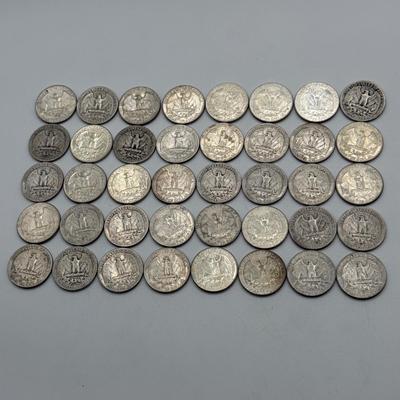 LOT 46: 90% Silver Quarters (40)