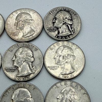 LOT 46: 90% Silver Quarters (40)