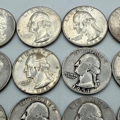 LOT 46: 90% Silver Quarters (40)