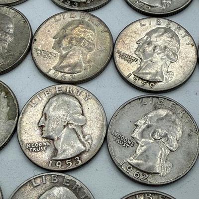 LOT 46: 90% Silver Quarters (40)