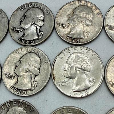 LOT 47: 90% Silver Quarters (40)