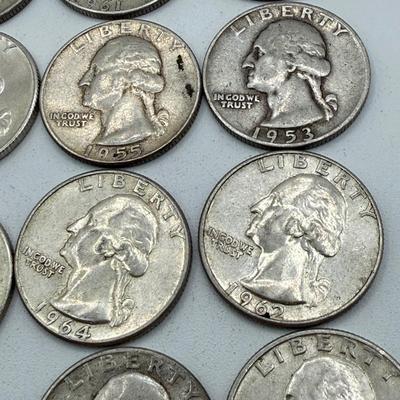 LOT 47: 90% Silver Quarters (40)