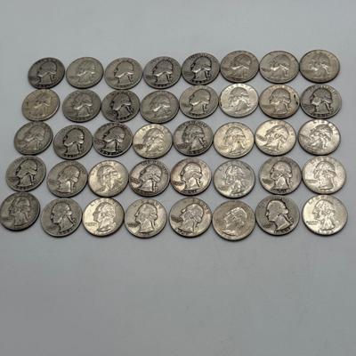 LOT 47: 90% Silver Quarters (40)