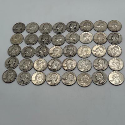 LOT 47: 90% Silver Quarters (40)