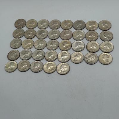 LOT 53: 90% Silver Quarters (37)