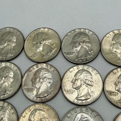 LOT 53: 90% Silver Quarters (37)