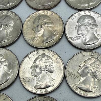 LOT 53: 90% Silver Quarters (37)