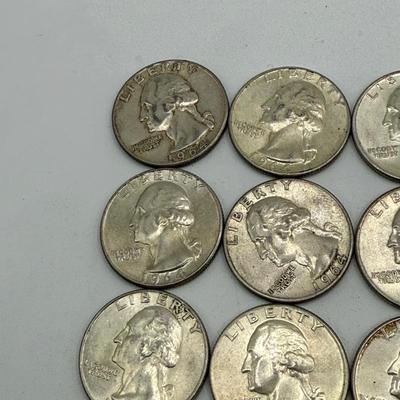 LOT 53: 90% Silver Quarters (37)