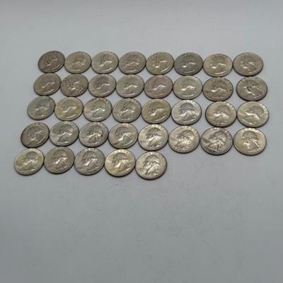 LOT 53: 90% Silver Quarters (37)