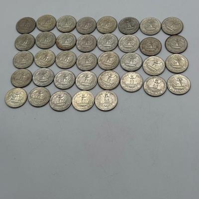 LOT 53: 90% Silver Quarters (37)