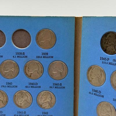 LOT 54: 4 Jefferson Nickel Collection Booklets (Incomplete) (3 Booklets: Starting 1938, 1 Booklet 1938-1961 Number One)
