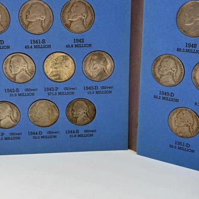 LOT 54: 4 Jefferson Nickel Collection Booklets (Incomplete) (3 Booklets: Starting 1938, 1 Booklet 1938-1961 Number One)